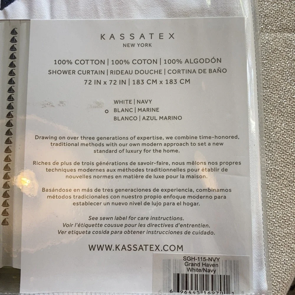 Shower Curtain - Embroidered Sailboat by Kasatex New York. Fabulous!